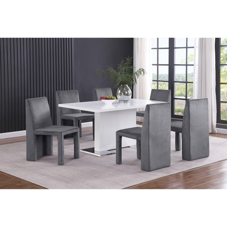  Coaster Furniture Tordera 108512 Velvet Upholstered Dining Side Chair - Grey IMAGE 10