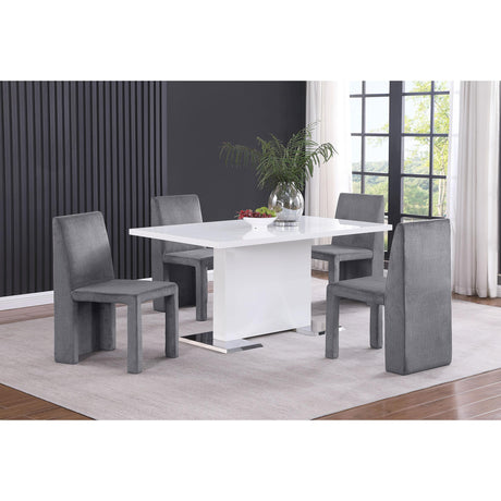  Coaster Furniture Tordera 108512 Velvet Upholstered Dining Side Chair - Grey IMAGE 9