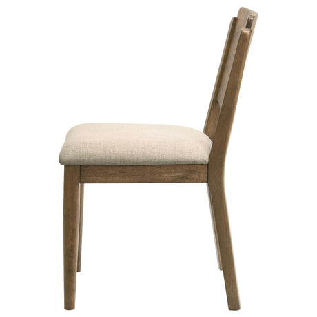  Coaster Furniture Crestmore 108572 Dining Chair - Upholstered Seat Walnut IMAGE 5