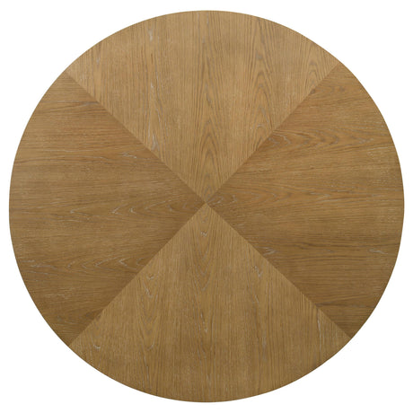  Coaster Furniture Danvers 109150 Round 54-inch Wood Dining Table - Brown Oak IMAGE 4