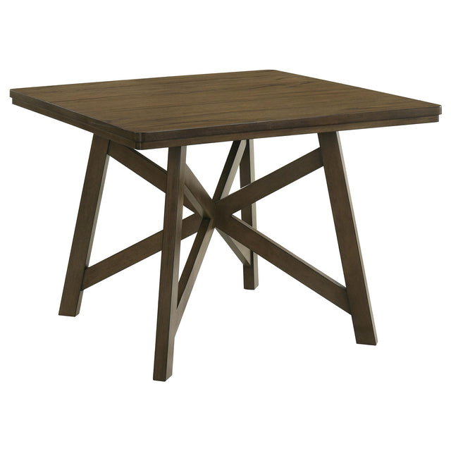  Coaster Furniture Canfield 109178 47-inch Square Counter Height Dining Table - Brown IMAGE 1