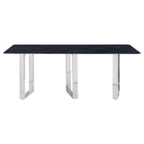  Coaster Furniture Desden 109361 79-inch Rectangular Sintered Stone Dining Table - Grey IMAGE 3
