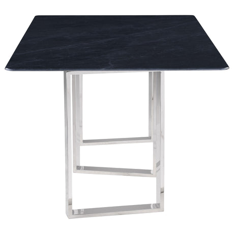  Coaster Furniture Desden 109361 79-inch Rectangular Sintered Stone Dining Table - Grey IMAGE 5