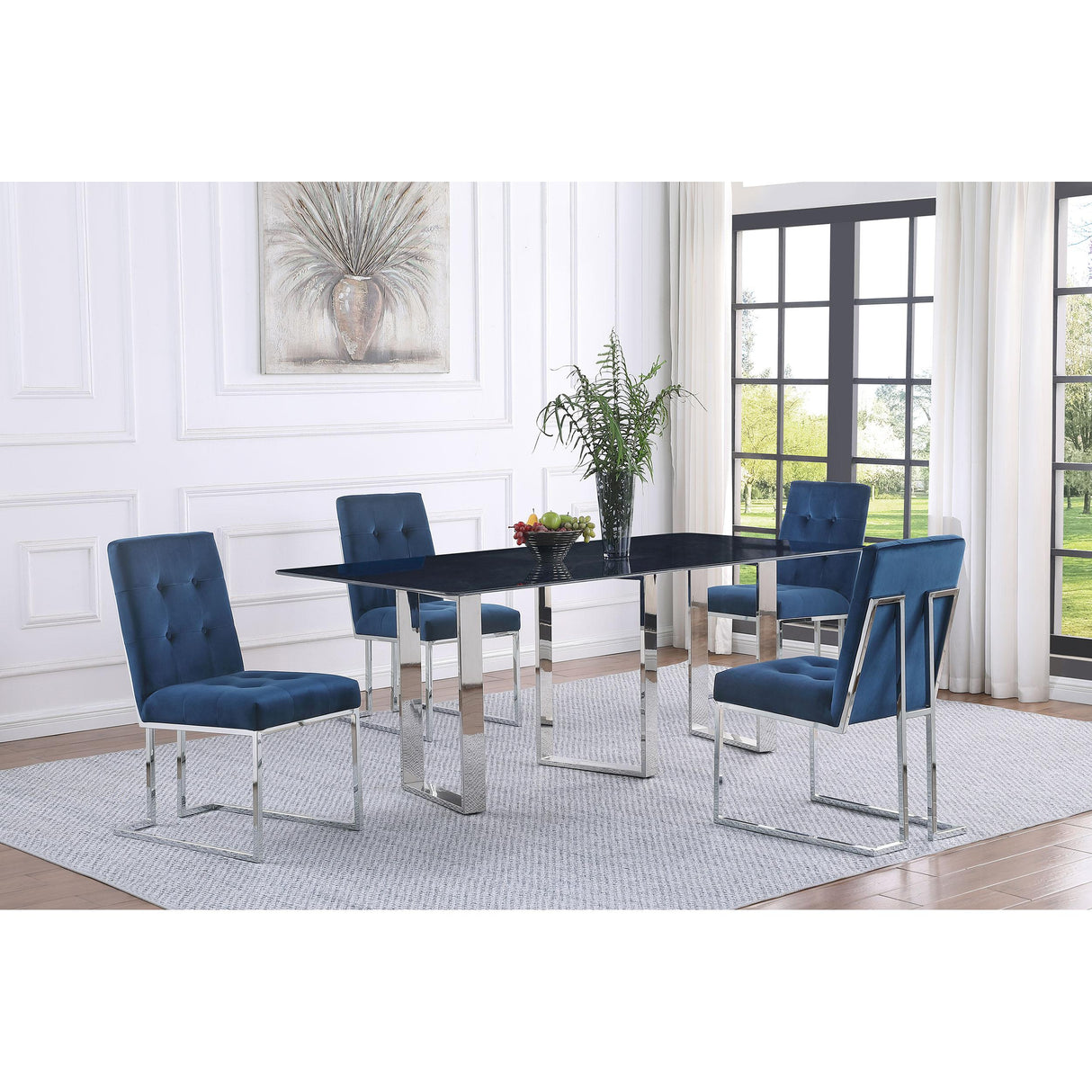  Coaster Furniture Desden 109361 79-inch Rectangular Sintered Stone Dining Table - Grey IMAGE 7