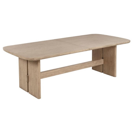  Coaster Furniture Kailani 109381 110-inch Rectangular Wood Dining Table - Beige Oak IMAGE 2