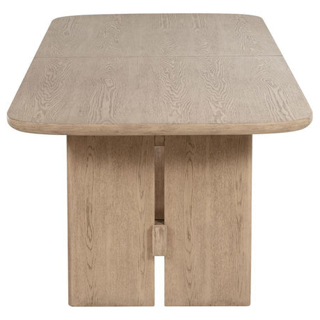  Coaster Furniture Kailani 109381 110-inch Rectangular Wood Dining Table - Beige Oak IMAGE 7