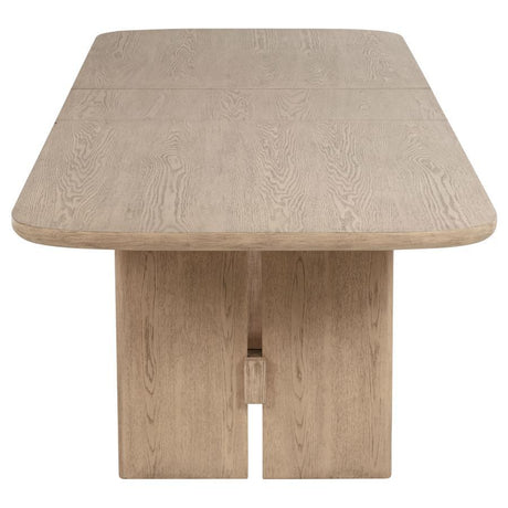  Coaster Furniture Kailani 109381 110-inch Rectangular Wood Dining Table - Beige Oak IMAGE 8