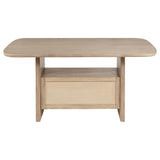  Coaster Furniture Kailani 109388 Cane Counter Height Storage Dining Table - Beige Oak IMAGE 8
