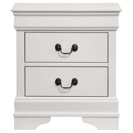  Coaster Furniture Louis Philippe 202442 2-Drawer Nightstand Bedside Table - White IMAGE 3
