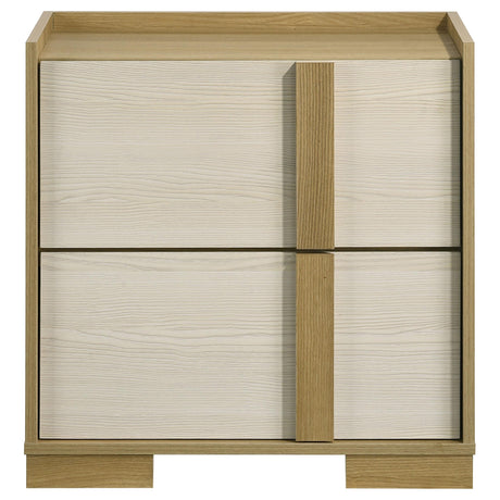  Coaster Furniture Hyland 215652 2-Drawer Nightstand Bedside Table - Natural IMAGE 3