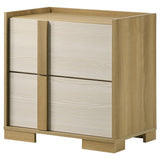  Coaster Furniture Hyland 215652 2-Drawer Nightstand Bedside Table - Natural IMAGE 4