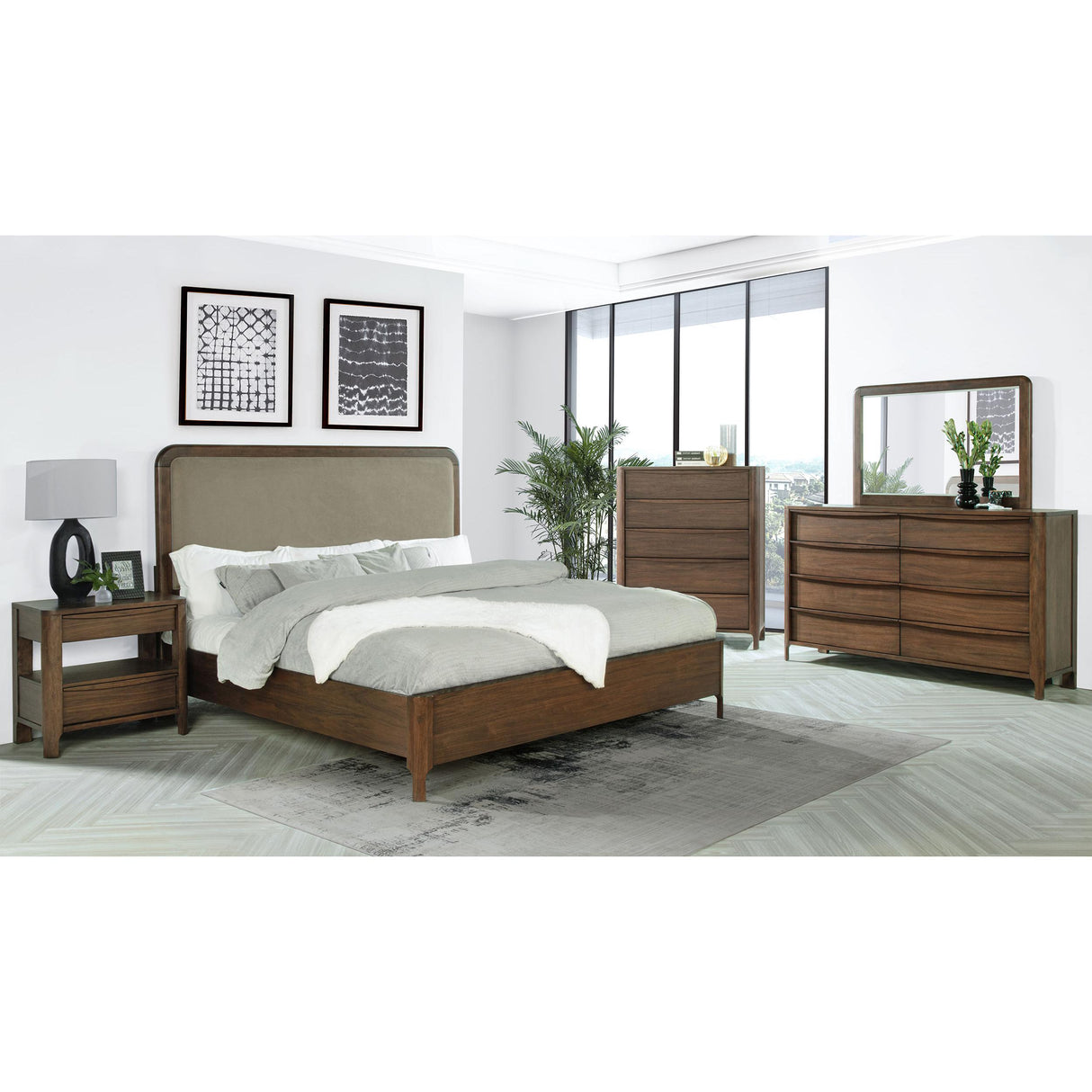  Coaster Furniture Maderia 223322 2-Drawer Nightstand Bedside Table - Walnut IMAGE 12