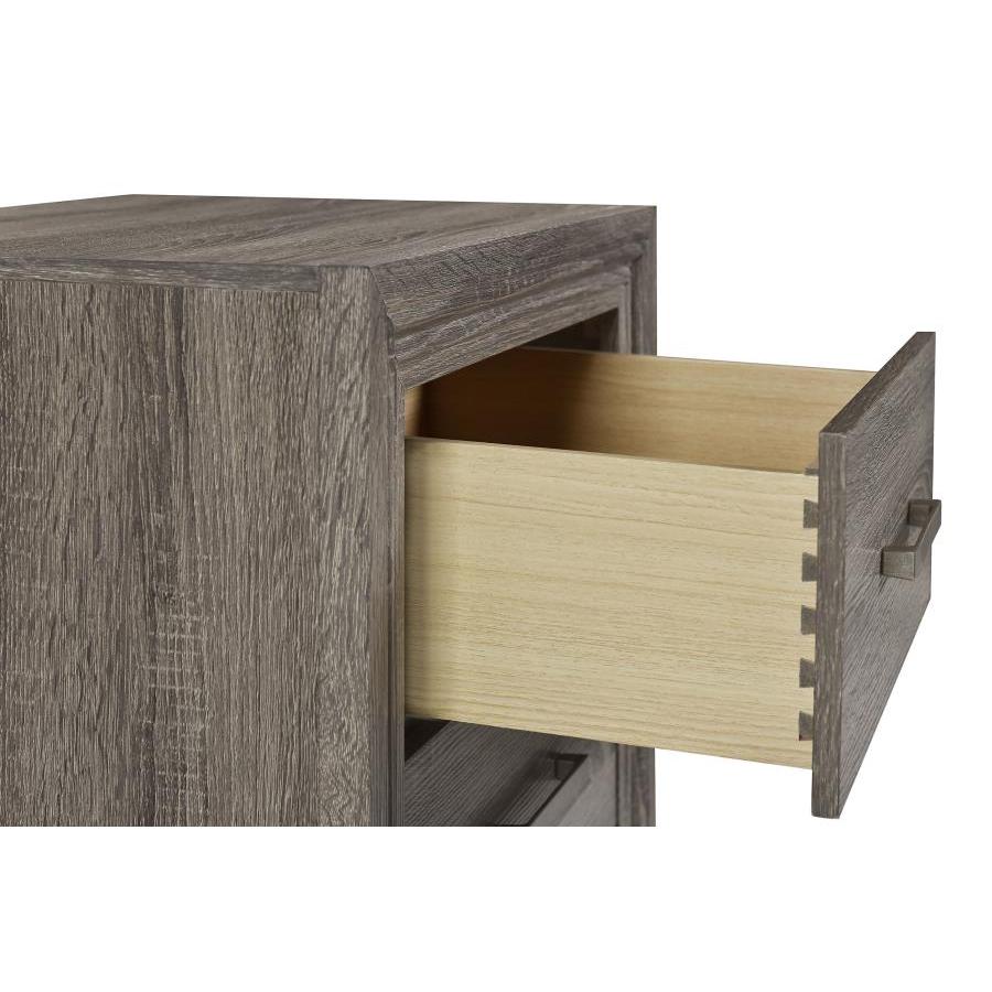  Coaster Furniture Wright 223342 2-Drawer Nightstand Bedside Table - Brown Oak IMAGE 11