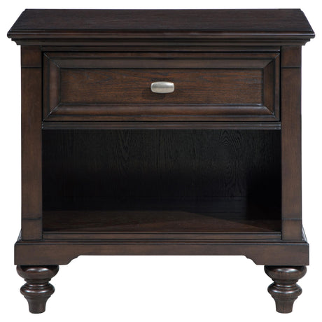  Coaster Furniture Andover 223632 1-Drawer Nightstand Bedside Table - Dark Oak IMAGE 3
