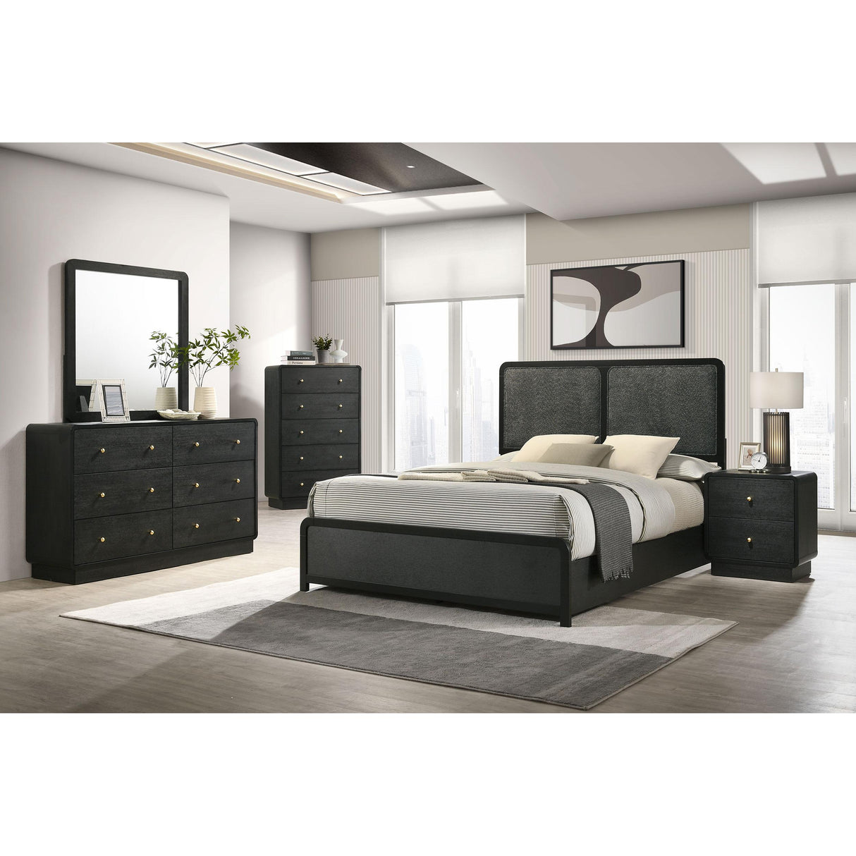  Coaster Furniture Cavelle 223662 2-Drawer Nightstand Bedside Table - Black IMAGE 11