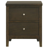  Coaster Furniture Wilkes 224422 2-Drawer Nightstand Bedside Table - Dark Cocoa IMAGE 3
