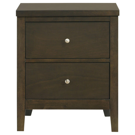  Coaster Furniture Wilkes 224422 2-Drawer Nightstand Bedside Table - Dark Cocoa IMAGE 3