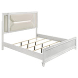  Coaster Furniture Marmore 224961Q 64-inch Queen Panel Bed LED Headboard - White IMAGE 3