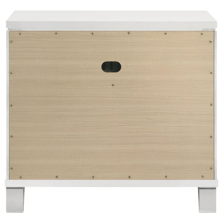  Coaster Furniture Marmore 224962 2-Drawer Nightstand Bedside Table - White IMAGE 7