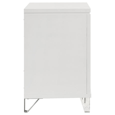  Coaster Furniture Marmore 224962 2-Drawer Nightstand Bedside Table - White IMAGE 9