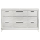  Coaster Furniture Marmore 224963 9-Drawer Dresser Cabinet - White IMAGE 3