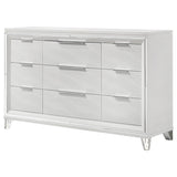  Coaster Furniture Marmore 224963 9-Drawer Dresser Cabinet - White IMAGE 4