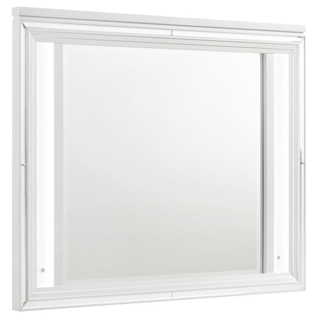  Coaster Furniture Marmore 224964 LED Dresser Mirror - White IMAGE 1