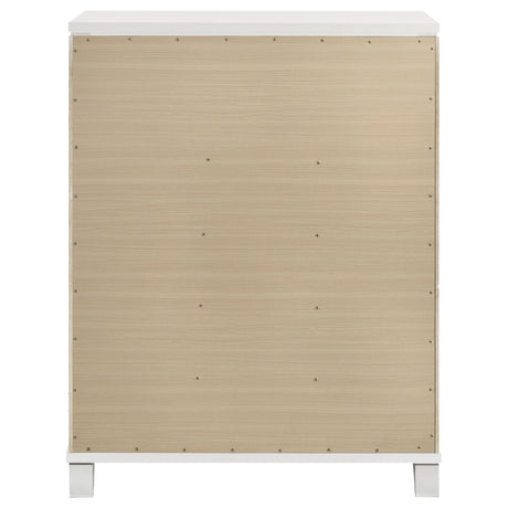  Coaster Furniture Marmore 224965 5-Drawer Bedroom Chest of Drawers - White IMAGE 7