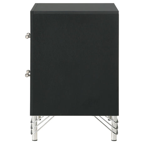  Coaster Furniture Lucia 224992 2-Drawer Nightstand Bedside Table - Black IMAGE 5