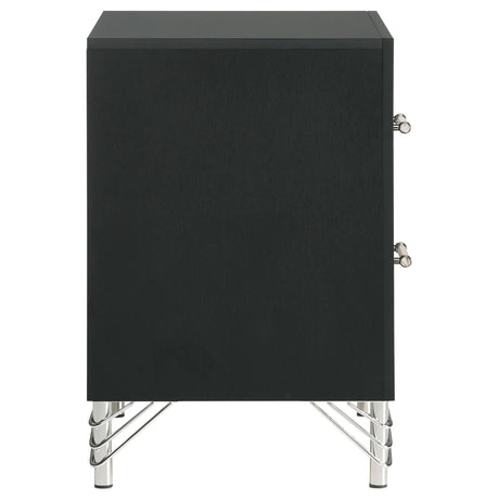  Coaster Furniture Lucia 224992 2-Drawer Nightstand Bedside Table - Black IMAGE 9