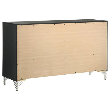  Coaster Furniture Lucia 224993 6-Drawer Dresser Cabinet - Black IMAGE 6