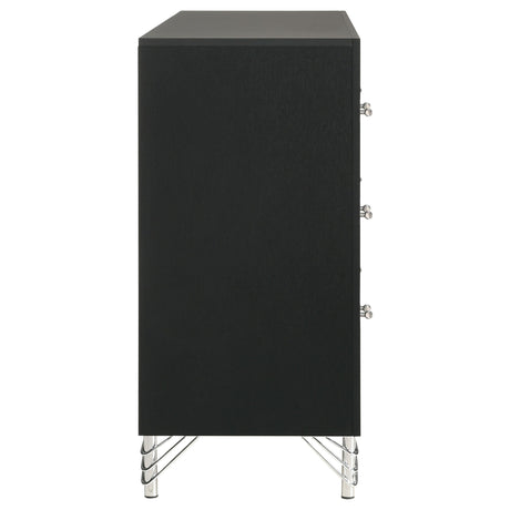  Coaster Furniture Lucia 224993 6-Drawer Dresser Cabinet - Black IMAGE 9
