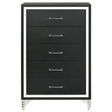  Coaster Furniture Lucia 224995 5-Drawer Bedroom Chest of Drawers - Black IMAGE 3