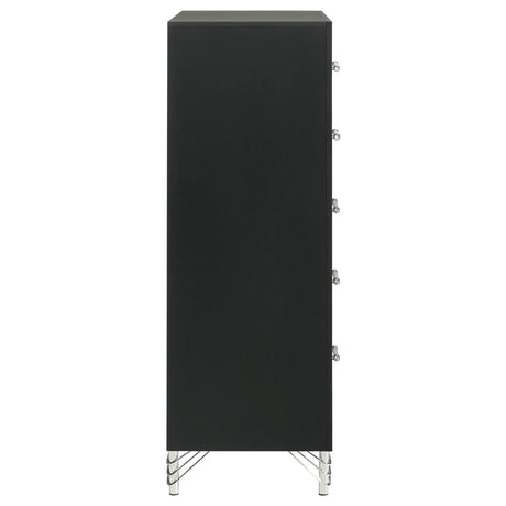  Coaster Furniture Lucia 224995 5-Drawer Bedroom Chest of Drawers - Black IMAGE 9