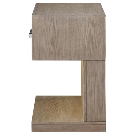  Coaster Furniture Kenora 224852 1-Drawer Nightstand Bedside Table - Barley Brown IMAGE 5