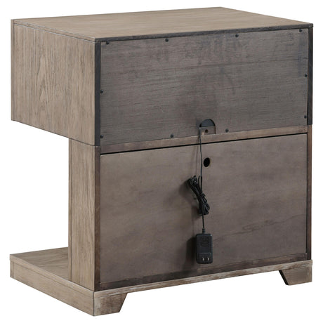  Coaster Furniture Kenora 224852 1-Drawer Nightstand Bedside Table - Barley Brown IMAGE 6
