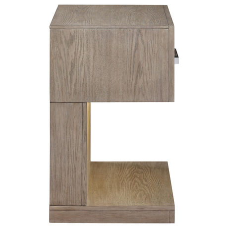  Coaster Furniture Kenora 224852 1-Drawer Nightstand Bedside Table - Barley Brown IMAGE 9