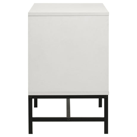  Coaster Furniture Sonora 224862 2-Drawer Nightstand Bedside Table - White IMAGE 5