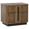  Coaster Furniture Terrace 224902 2-Drawer Nightstand Bedside Table - Ash Brown IMAGE 1