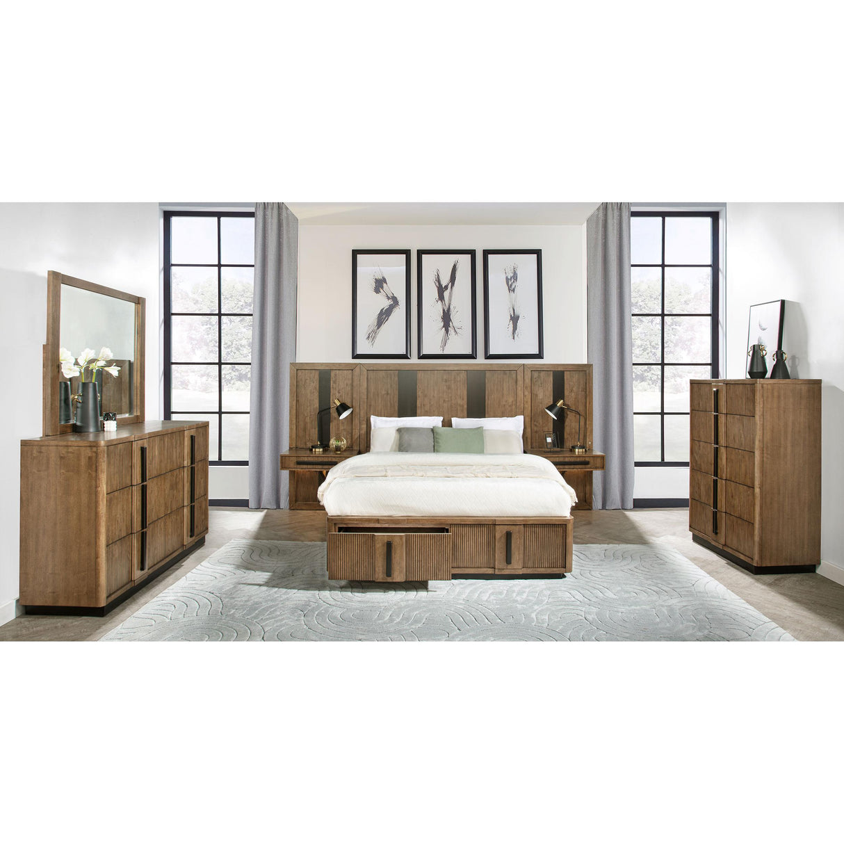  Coaster Furniture Terrace 224902 2-Drawer Nightstand Bedside Table - Ash Brown IMAGE 12