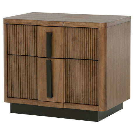  Coaster Furniture Terrace 224902 2-Drawer Nightstand Bedside Table - Ash Brown IMAGE 4