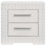  Coaster Furniture Ives 224942 2-Drawer Nightstand Bedside Table - White High Gloss IMAGE 3