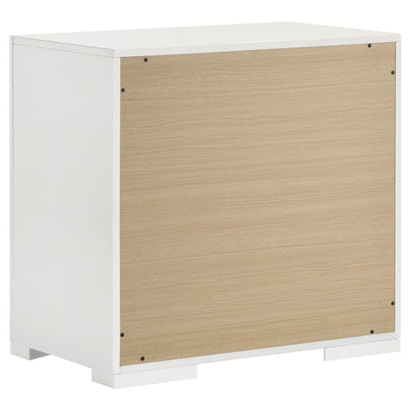  Coaster Furniture Ives 224942 2-Drawer Nightstand Bedside Table - White High Gloss IMAGE 6