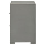  Coaster Furniture Ives 224972 2-Drawer Nightstand Bedside Table - Grey High Gloss IMAGE 5