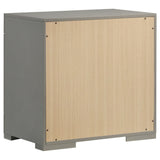  Coaster Furniture Ives 224972 2-Drawer Nightstand Bedside Table - Grey High Gloss IMAGE 6