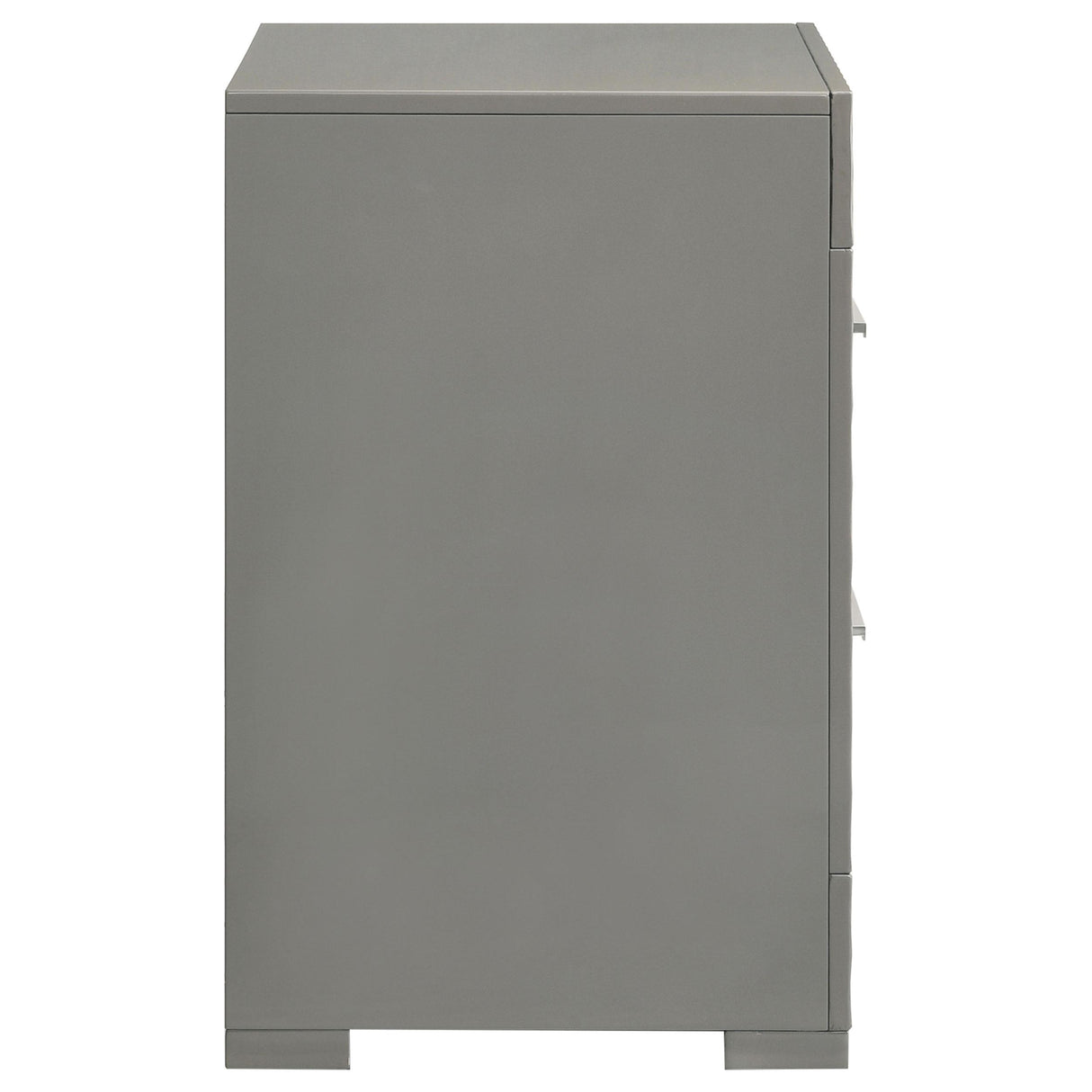  Coaster Furniture Ives 224972 2-Drawer Nightstand Bedside Table - Grey High Gloss IMAGE 9