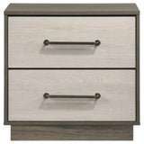  Coaster Furniture Fenwick 224982 2-Drawer Nightstand Bedside Table - Grey Oak IMAGE 3