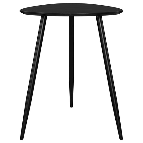  Coaster Furniture Odessa 707917 Triangular Solid Wood End Table - Black IMAGE 7