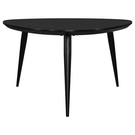  Coaster Furniture Odessa 707918 Triangular Solid Wood Coffee Table - Black IMAGE 3