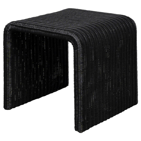  Coaster Furniture Cahya 708517 Woven Rattan Square End Table - Black IMAGE 4